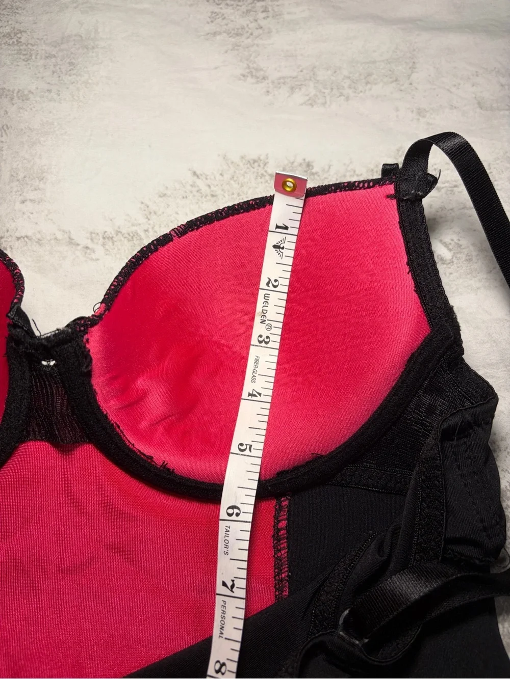 Marilyn Monroe Intimates Black & Hot Pink Lace Babydoll Chemise Lingerie